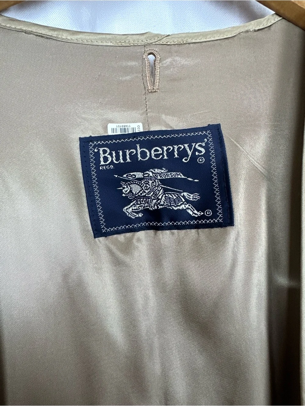 Vintage Burberry Trench Coat & Wool Lining Insert - Picture 6 of 12
